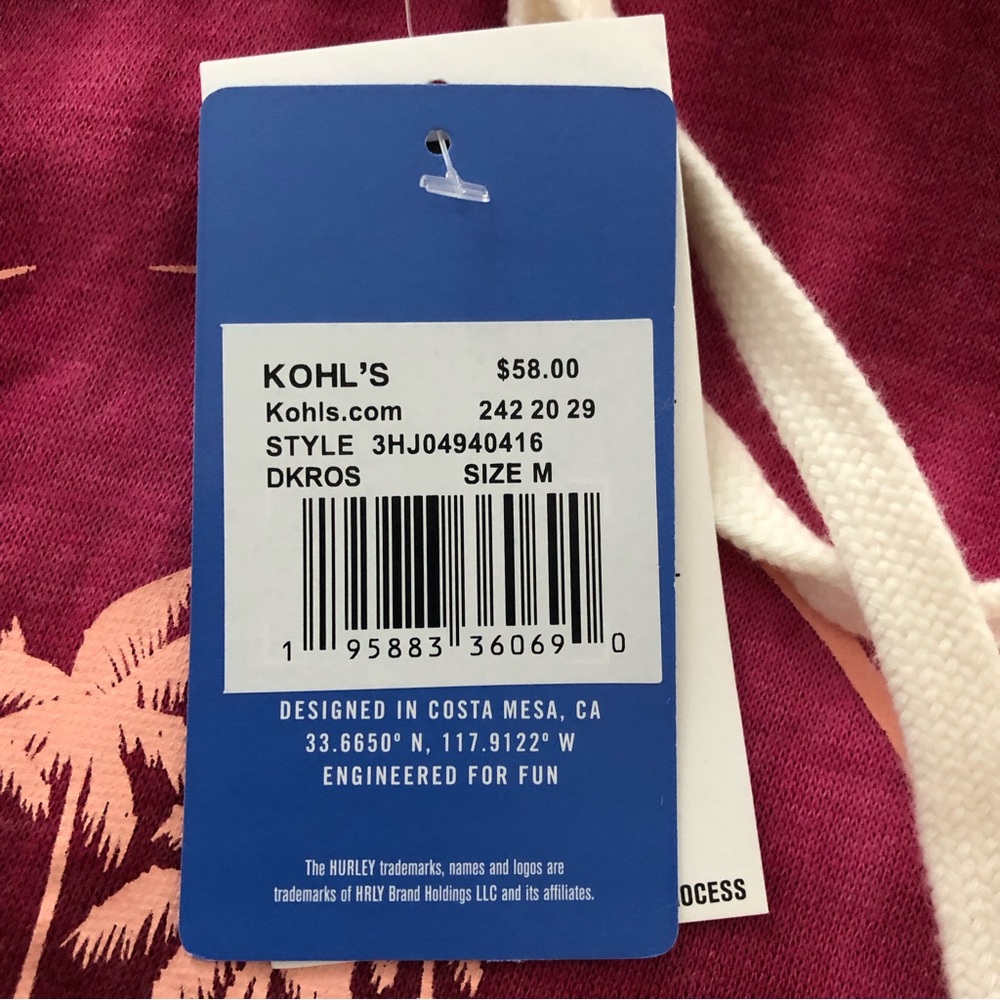 NWT Hurley Cropped Pullover Hoodie - Picture 9 of 10